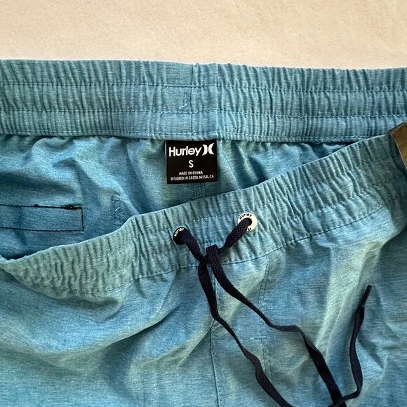 Hurley One & Only Crossdye 17" Volley Shorts Blue Mens Size S NWT - Picture 8 of 11